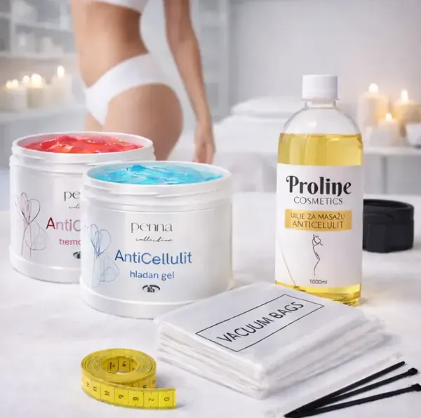 Koude blauwe en warme rode crème voor de cryo bodyshape behandeling